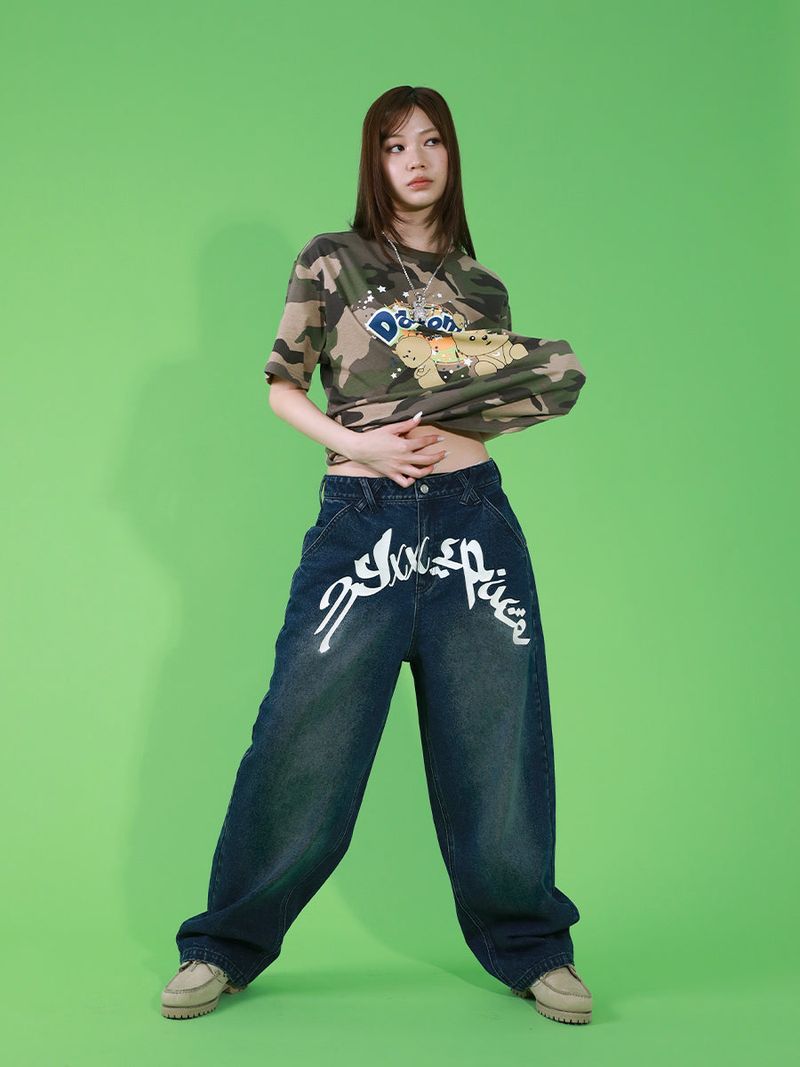 GRAFFITY DENIM PANTS (INDIGO)