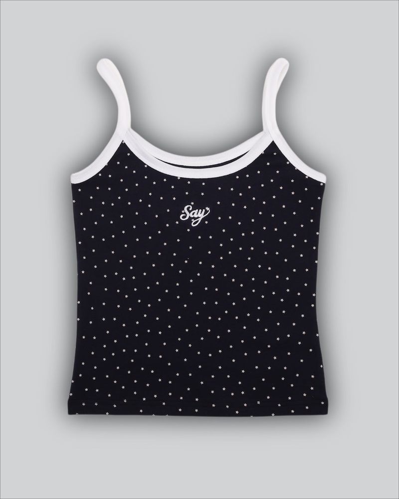 SAYSAYSAY（セイセイセイ）の「Star string Tank top Navy （Tops）」
