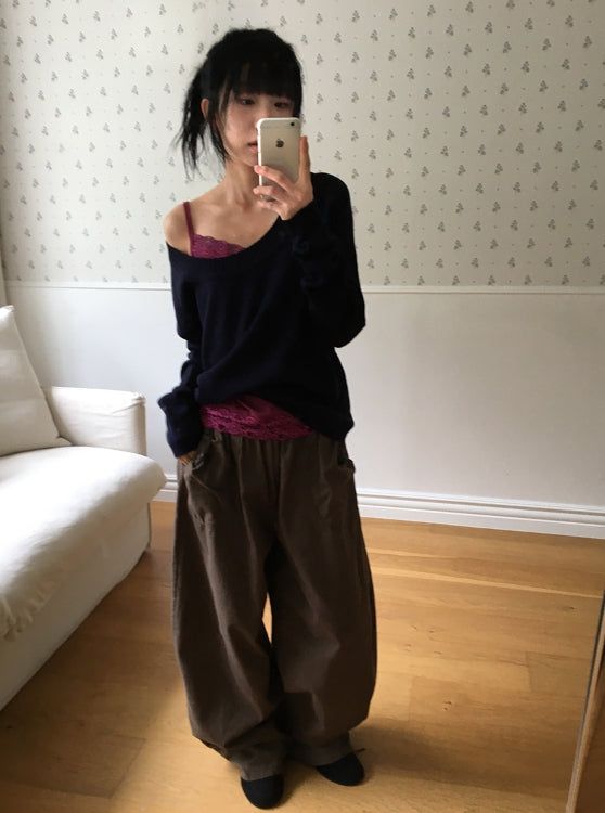 26FW★ [BAONHAUS] Poiden Balloon Banding Wide Pants