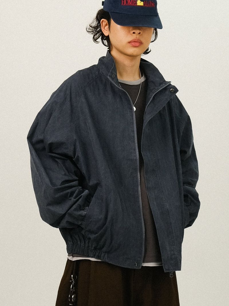 TH Washed CN Crop High-neck Jacket