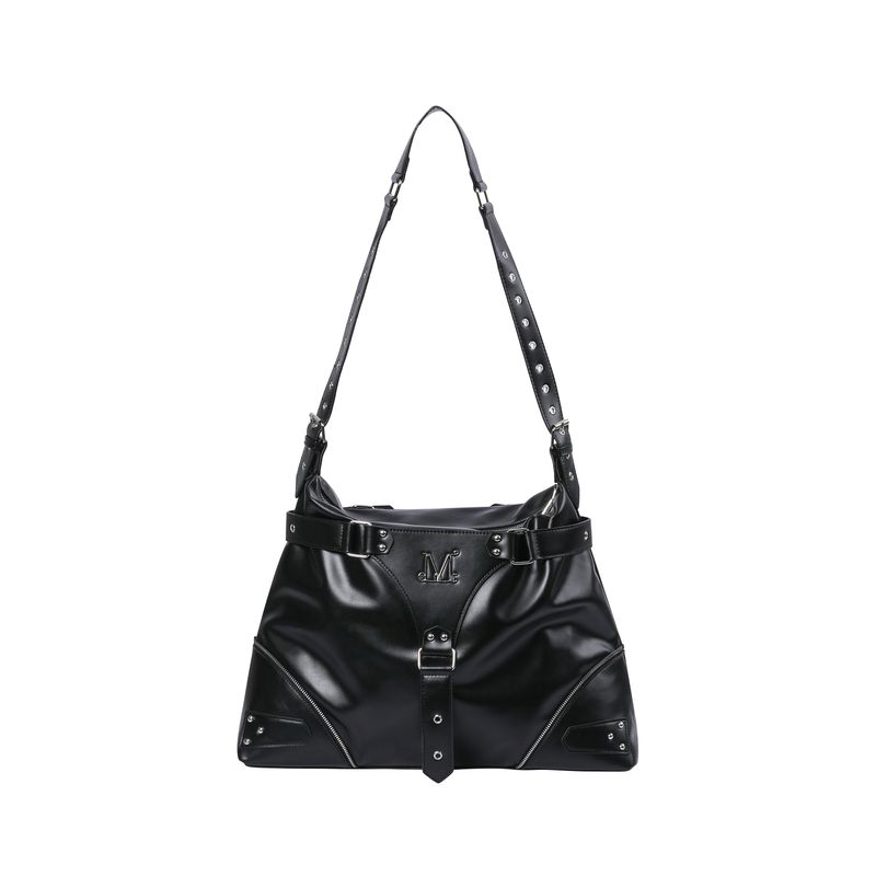 MUCENT(ムセント)の「NIV ZIPPER POINT BELTED LEATHER SHOULDER BAG UNISEX(Bags)」