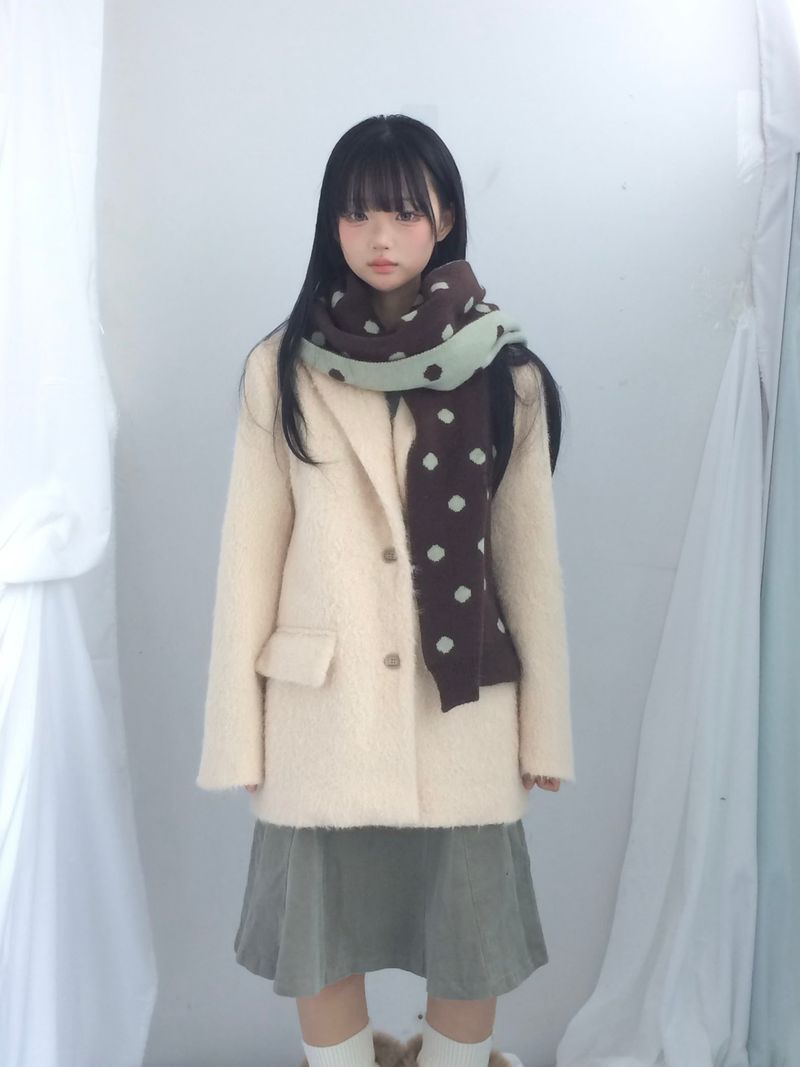 Hairy cream jacket