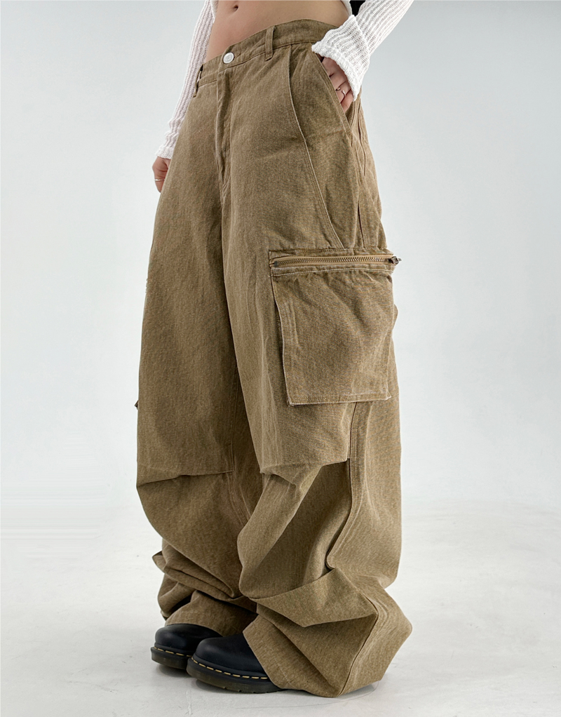 CARGO PIGMENT PANTS🤎🩶💚 - 3 COLORS