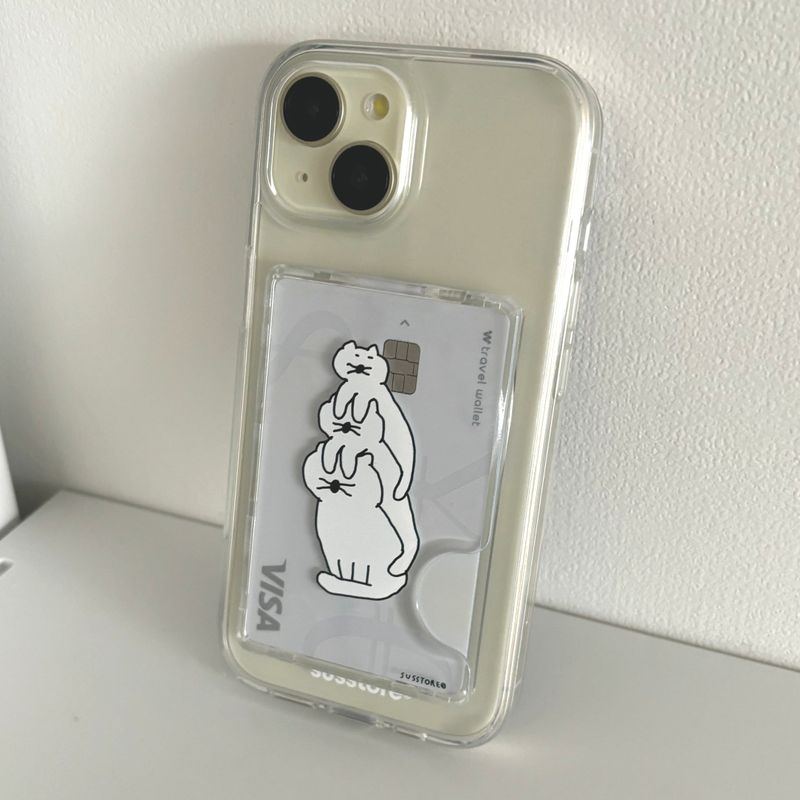 [MagSafe card wallet]Cat stacked in three tiers
