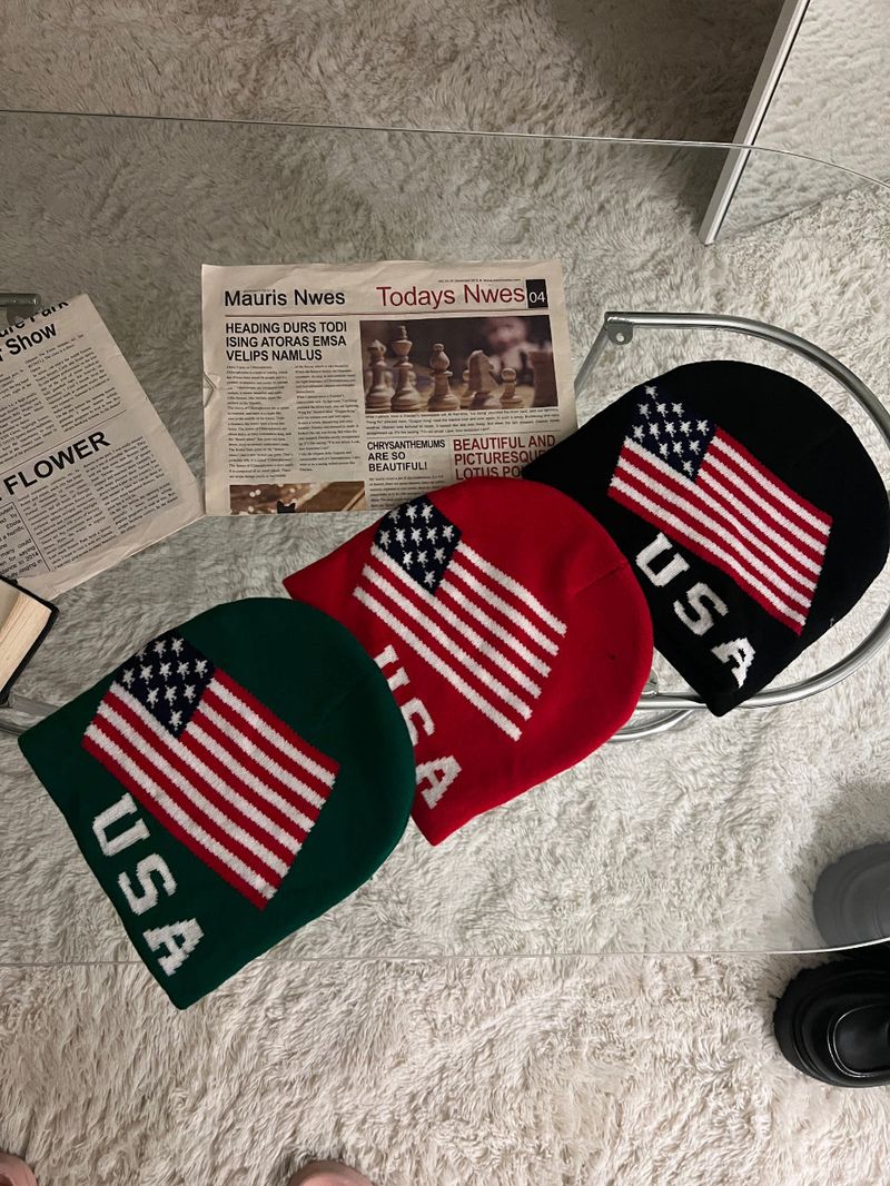 USA Flag Freedom Basic Beanie (3 colors)