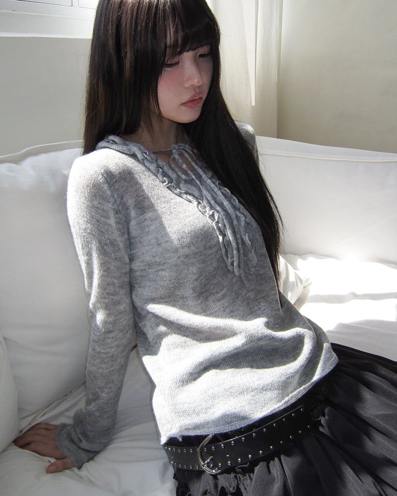 WONDER WONDER(ワンダーワンダー)の「Juan Frill String Knit(Tops)」