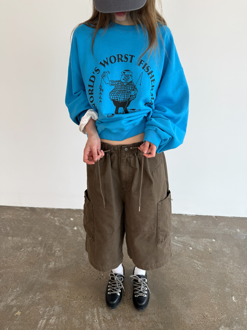 zipper bermuda cargo pants