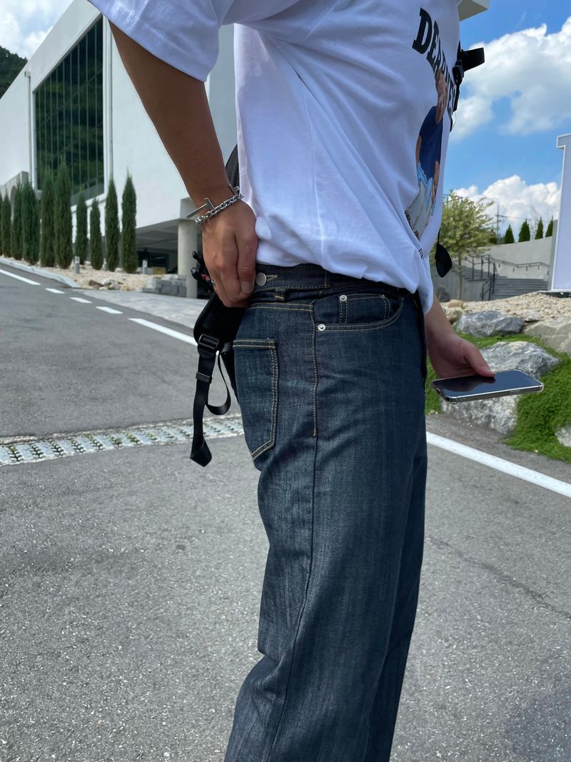 (PREMIUM)STEP BIJO DENIM PANTS(ONE COLOR)