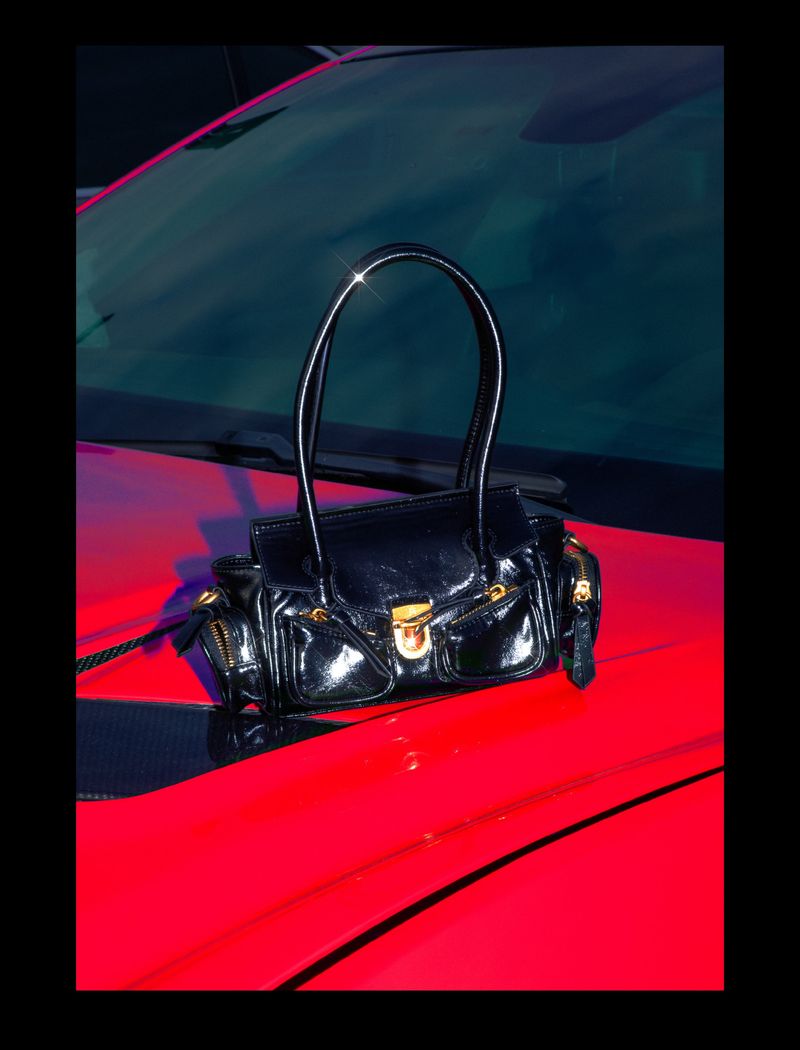 Mini “Milano” Oiled Leather Biker Bag