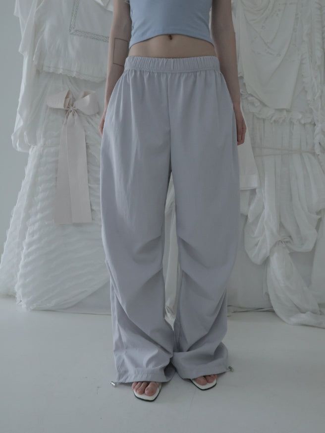 Slow Pintuck Nylon Pants