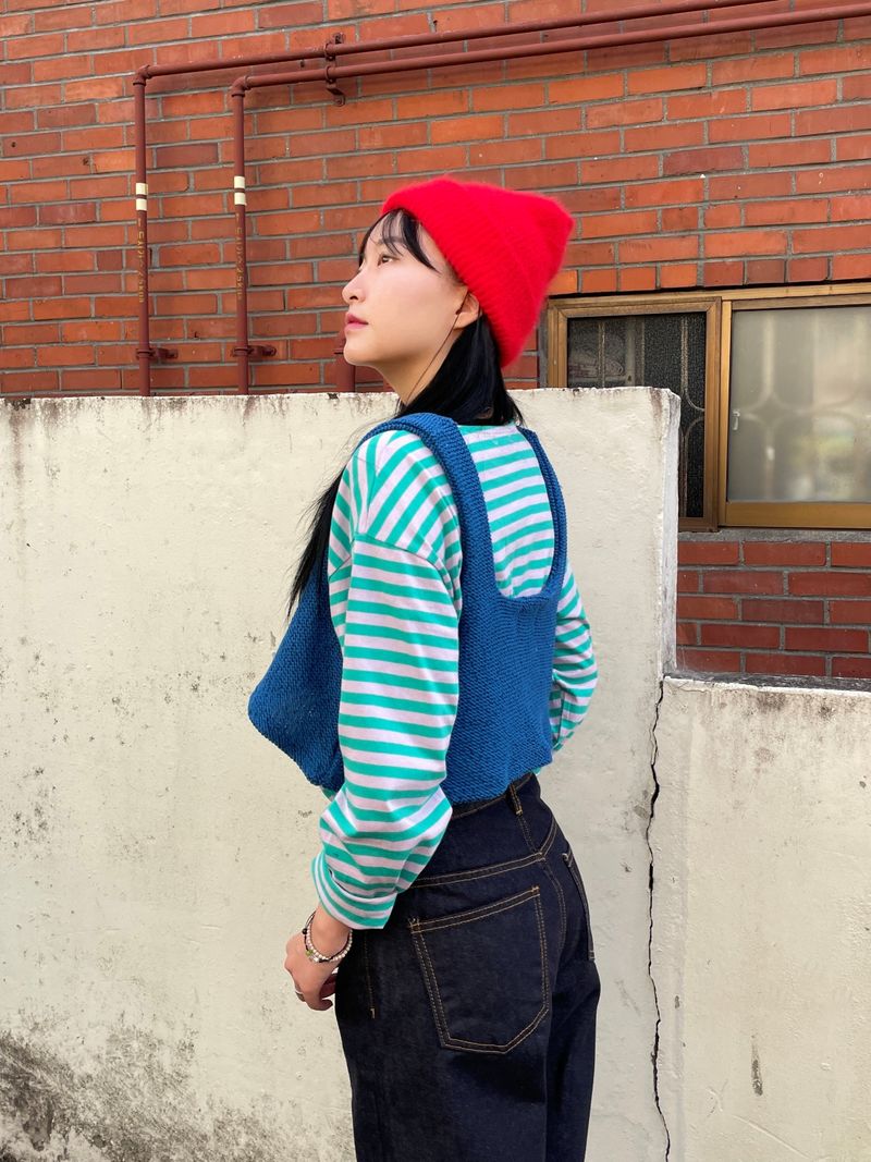 Verdant stripe T-shirts