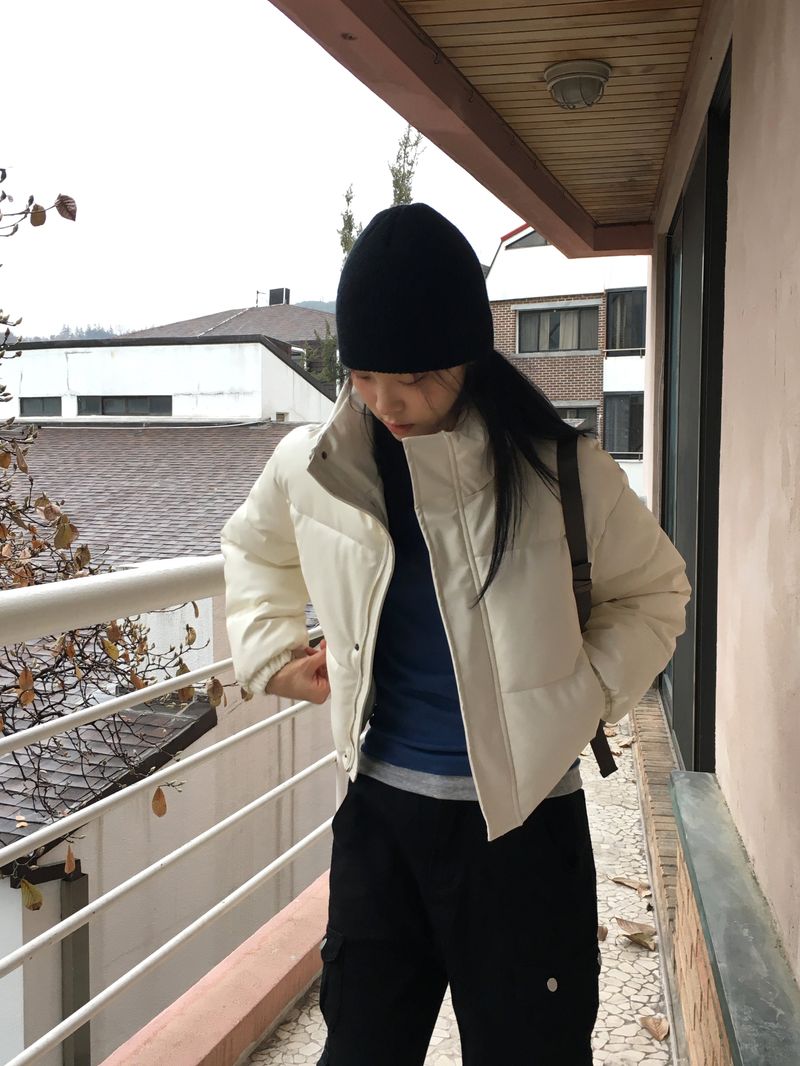 4color] マレムレザースナップクロップショートパディング