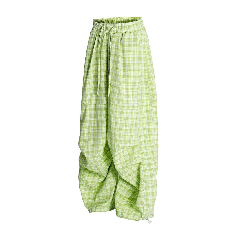 Check Balloon Shirring Pants 232008614