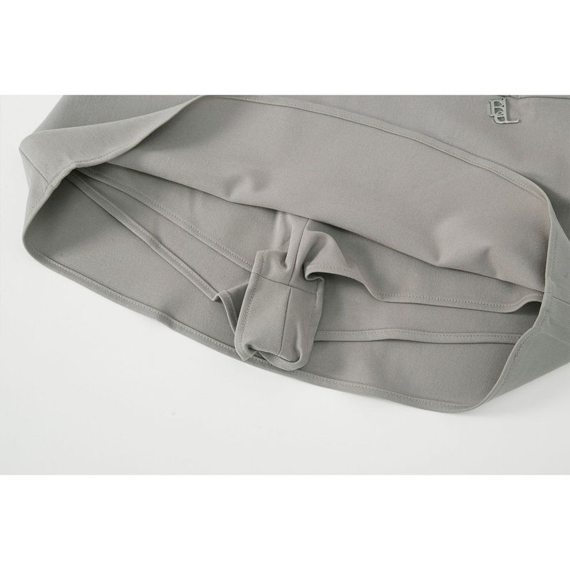 BELT MINI SKIRT-ASH BEIGE