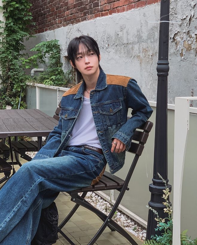 Morgan Corduroy Patch Denim Trucker Jacket