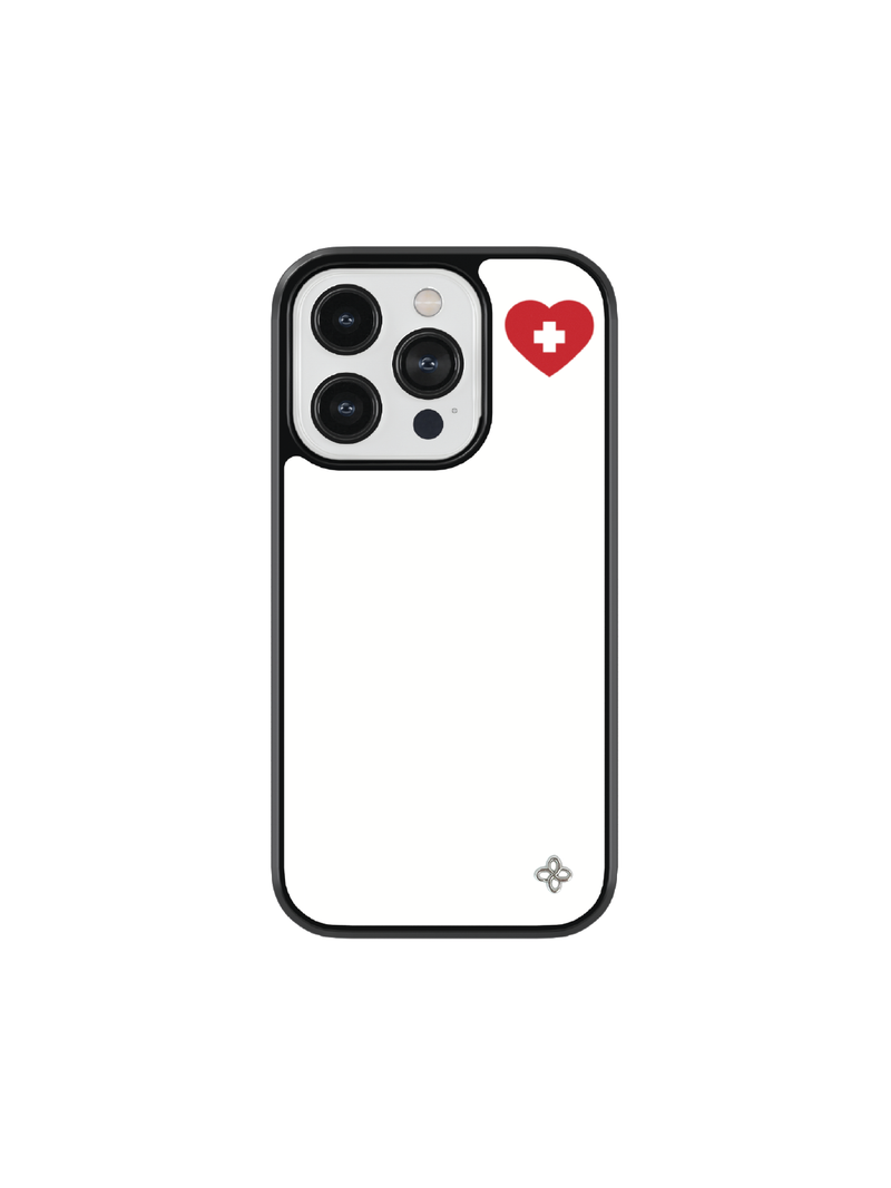 [Glass] Cross Heart Case