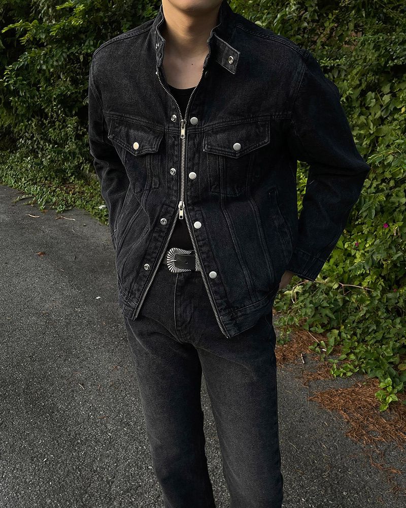 EN And denim trunker jacket (M ~ L)
