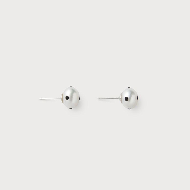 Signature Polkadots Earrings, Black