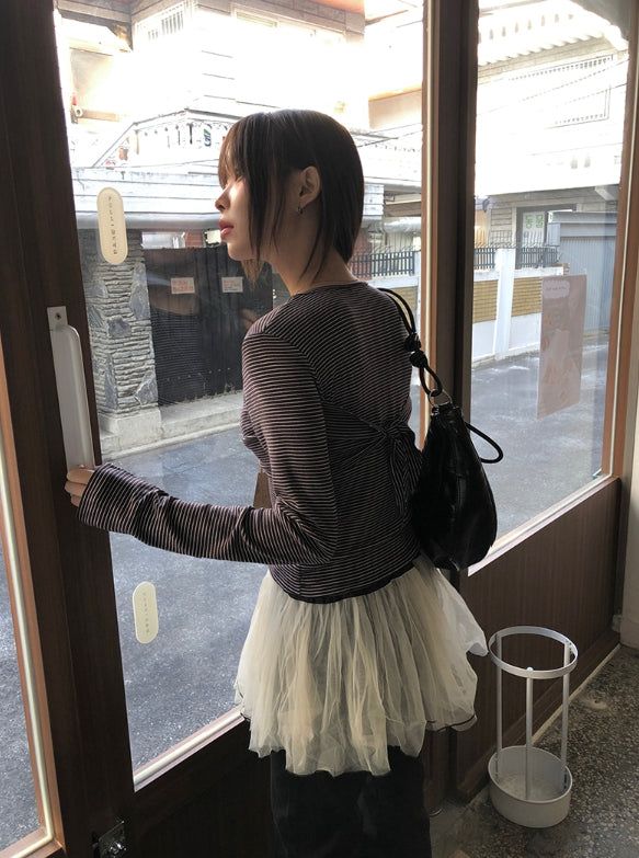 anyonemore（エニーワンモアー）の「Jenna Layered See-Through Color Matching One Piece（Dresses）」