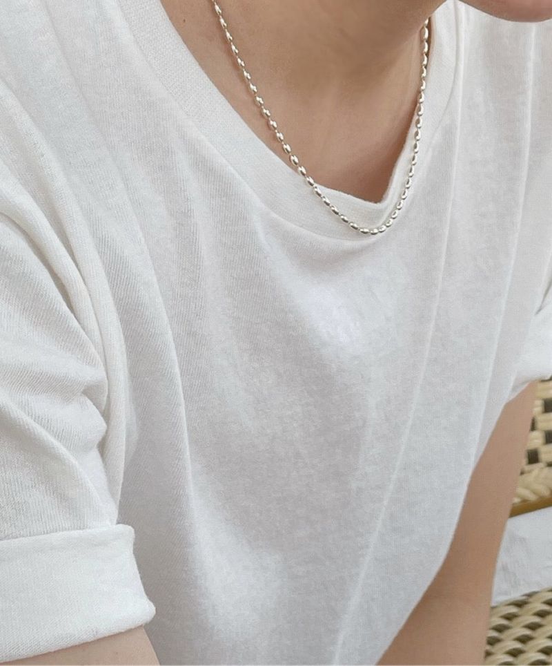 [Silver925] oar Classic Riz Silver Necklace