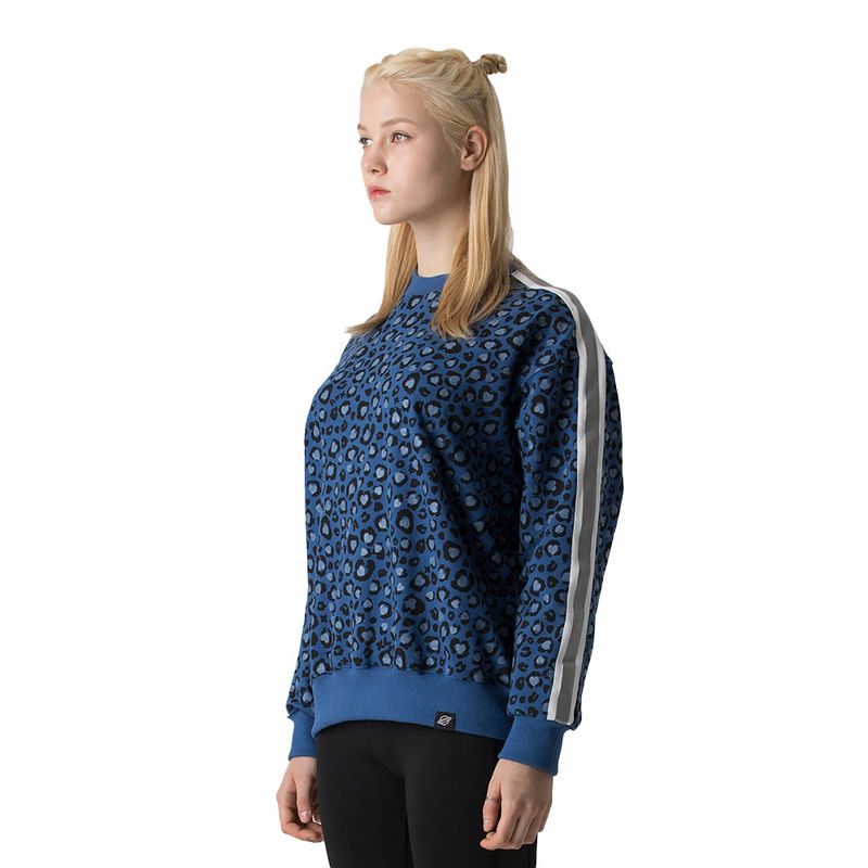 Leopard Sweatshirt (Blue) *reflective tape