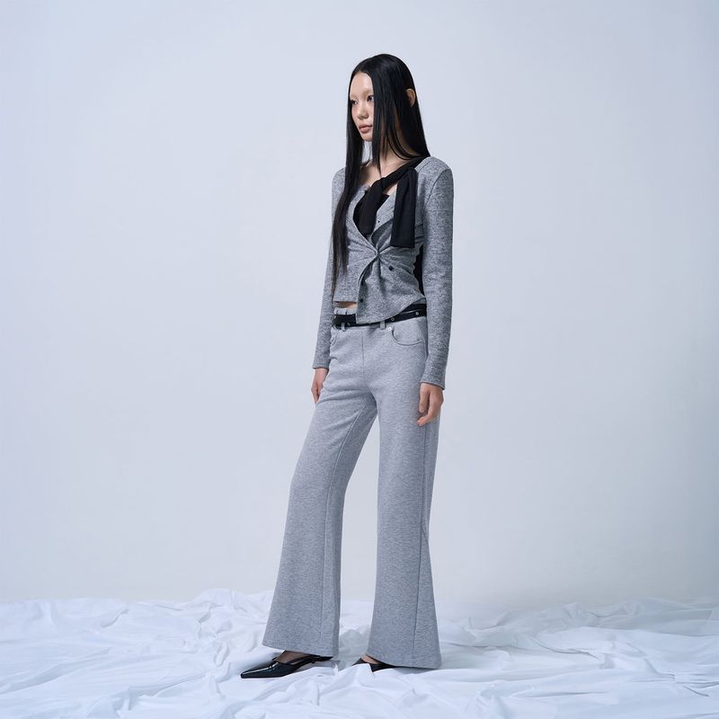 ZIZEMUSEUM(ジゼミュージアム)の「BOOTS CUT SWEAT PANTS (MELANGE GRAY)(Pants)」