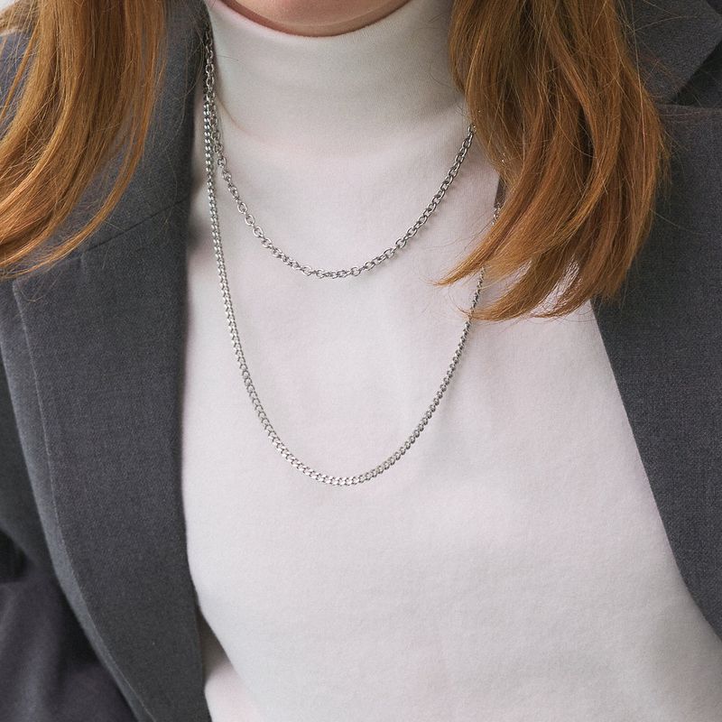 a men's layered necklace_CLEF CLEAN TONE NEC