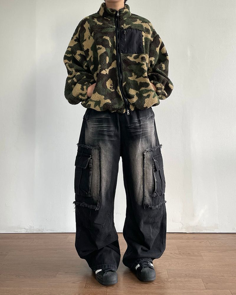 All-Day Camo Sherpa Zip-Up