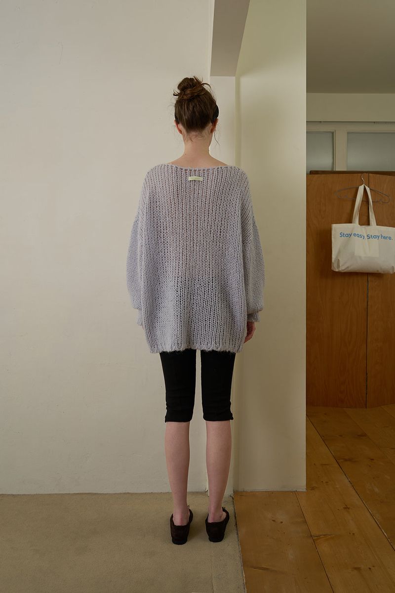 Soft loose knit_skyblue