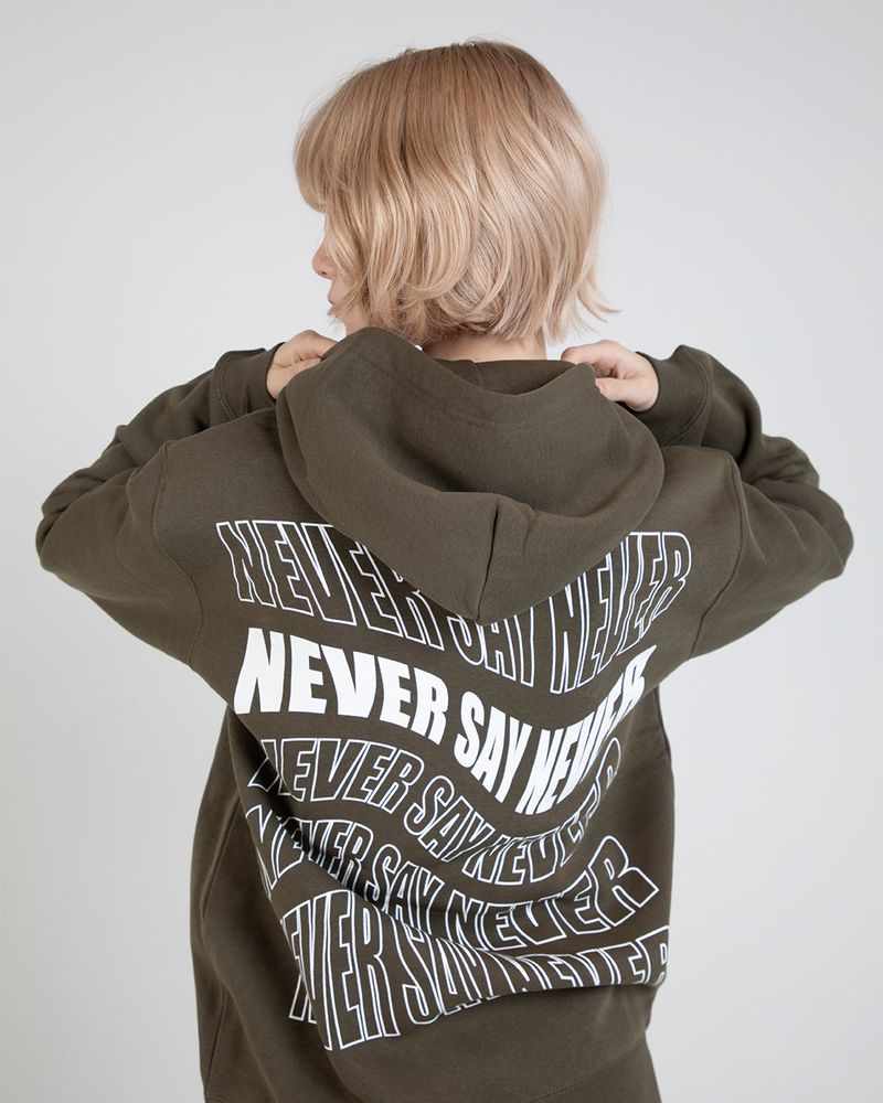 neversaynever®︎（ネバーセイネバー）の「olive hoodie（Tops）」