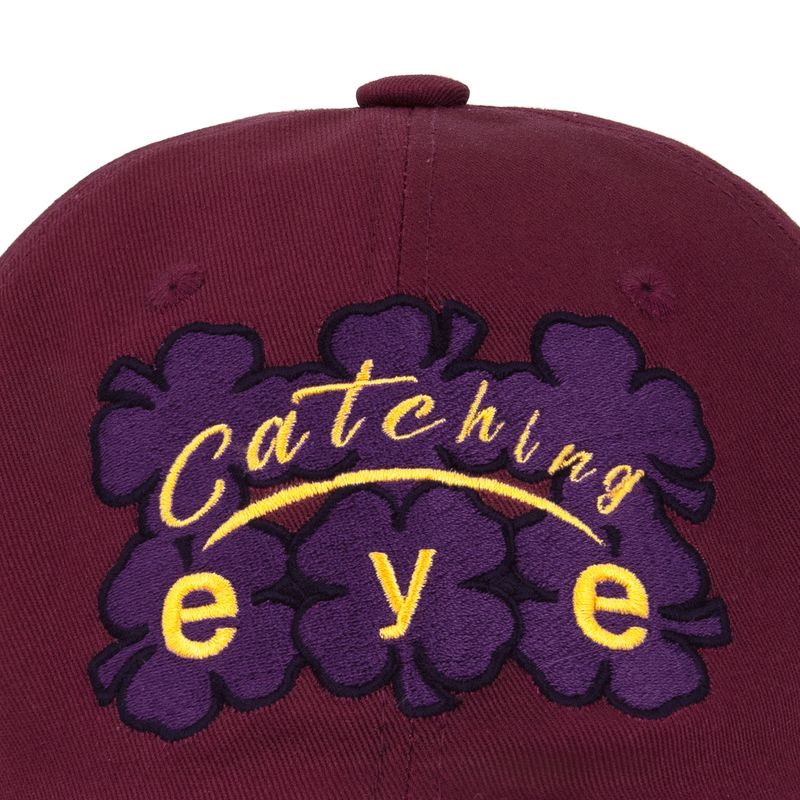 Catching Eye Ball Cap - Burgundy / Pink Yarrow