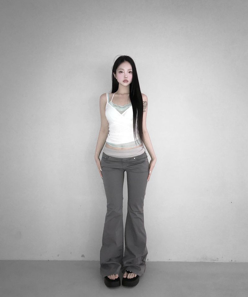 ローシャーリングブーツカットパンツ (2colors)