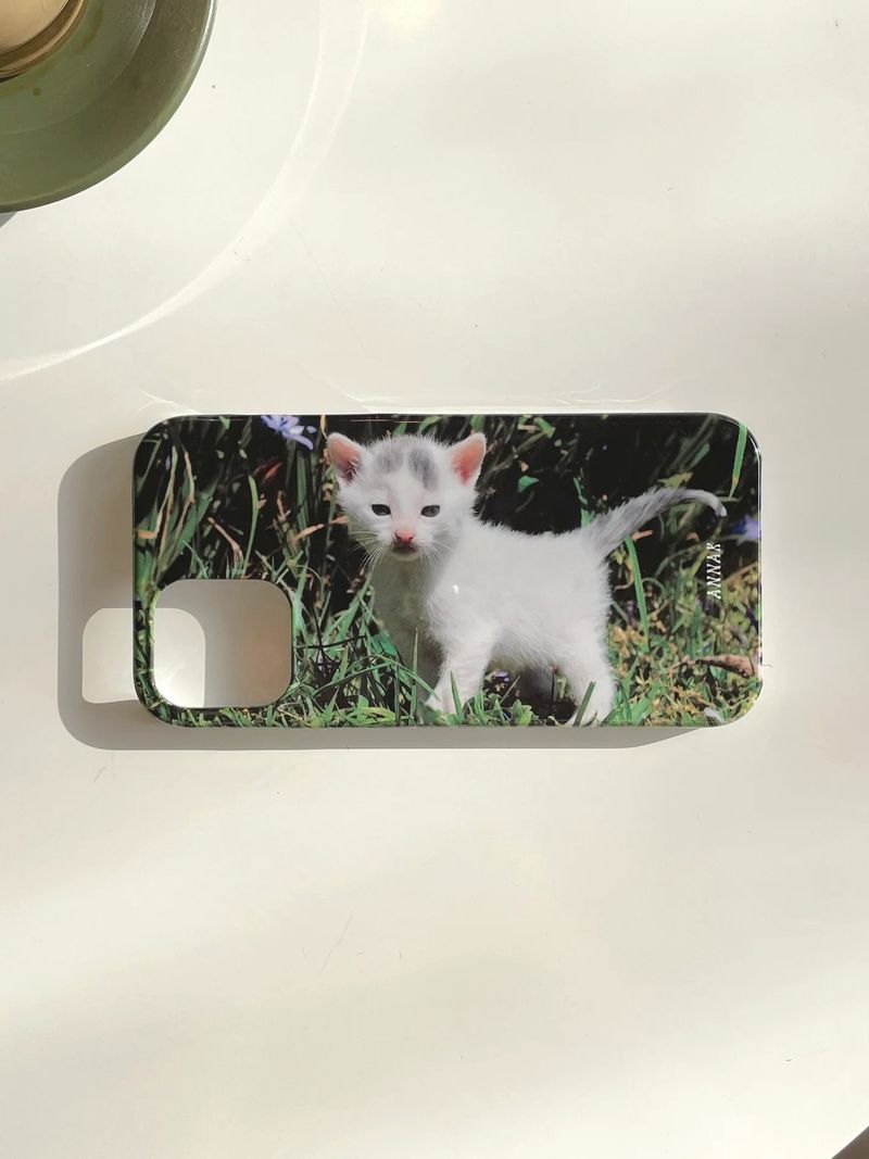 [flowery baby kitten hard case]