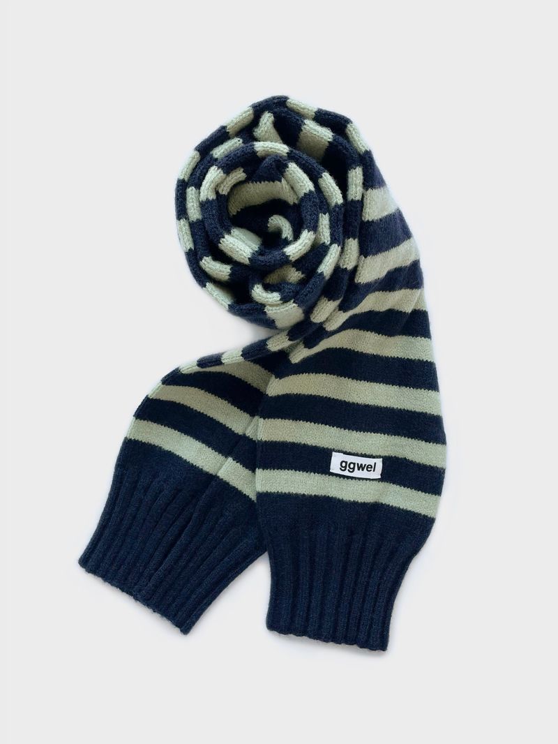KNIT STRIPE MUFFLER