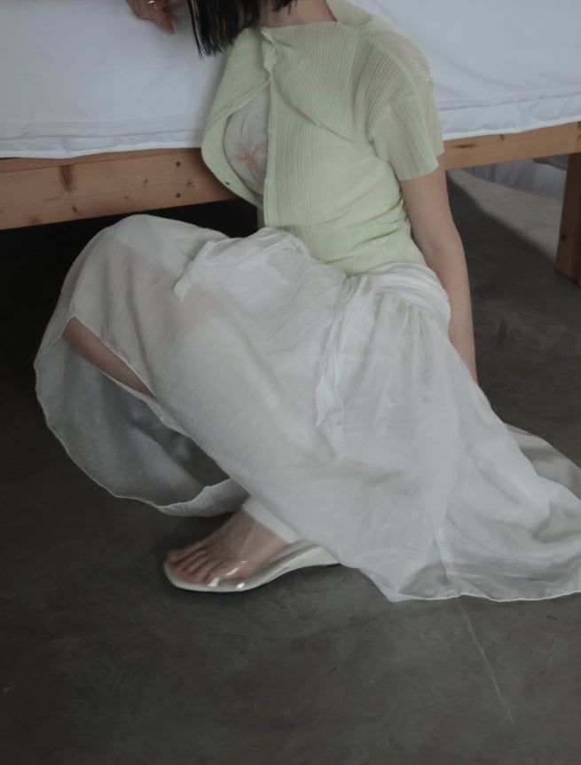 Ellen Sheer Pleated Cardigan