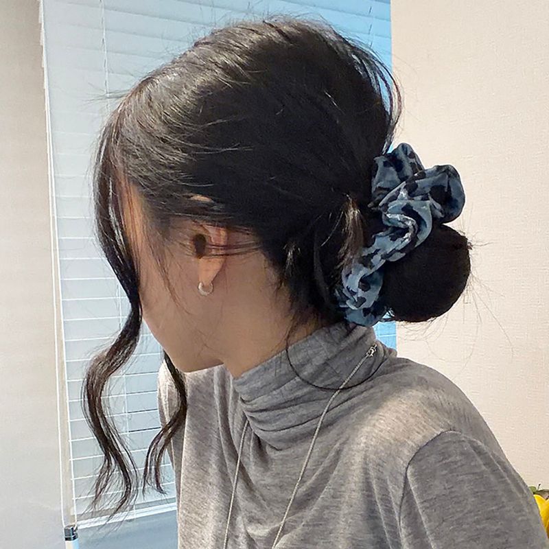 Velvet leopard scrunchie (2color)