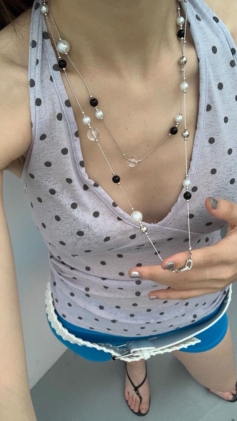 ball@ball long necklace-bracelet