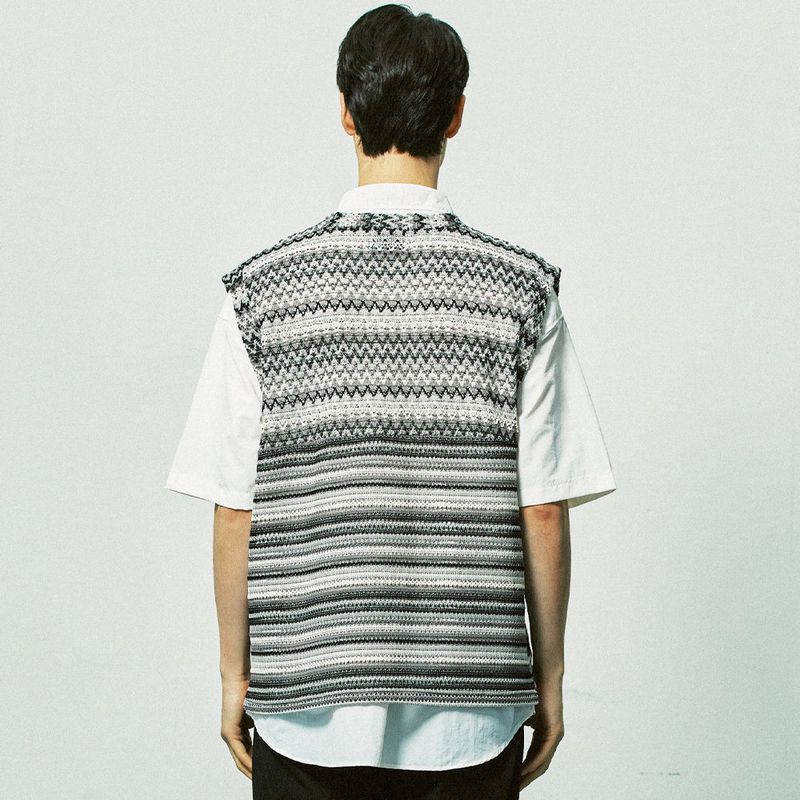 havana beach knit vest grey