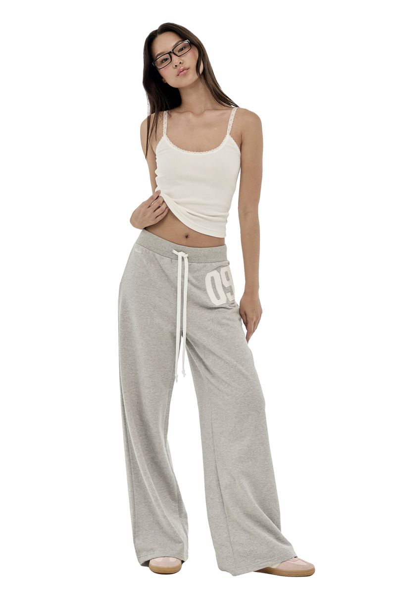 09 Numbering straight pants, Pink