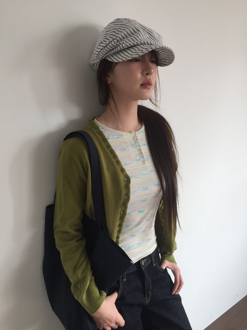 Boat striped beret (3color)