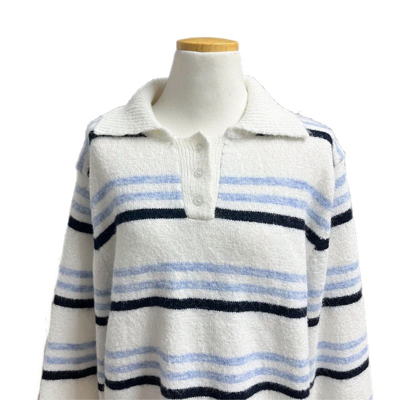 Candy Parade Collar Stripe Knit