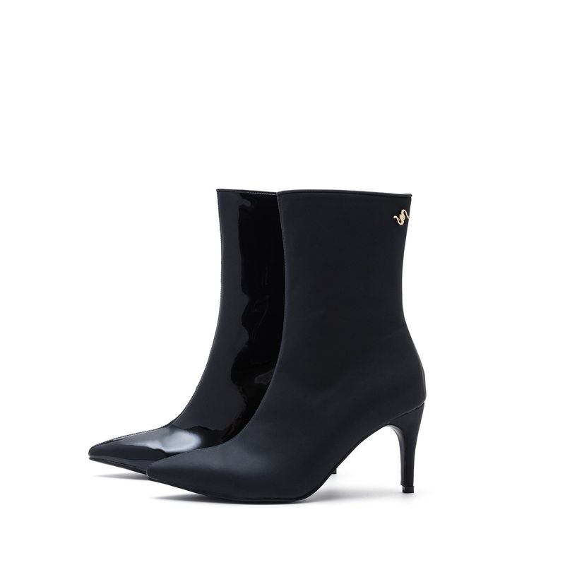 Slick Ankle Stiletto Heel(Glossy Black)