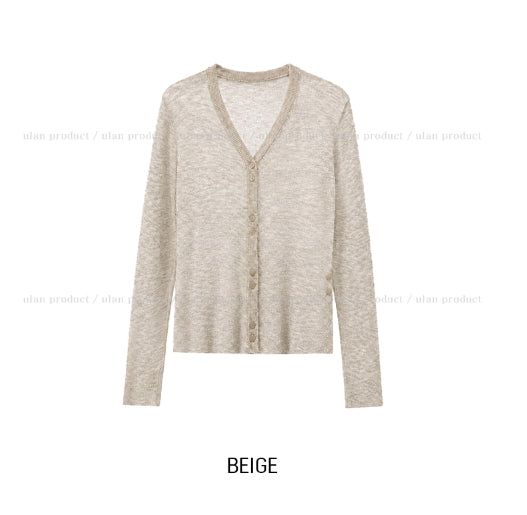Henne Double Button See-Through Cardigan