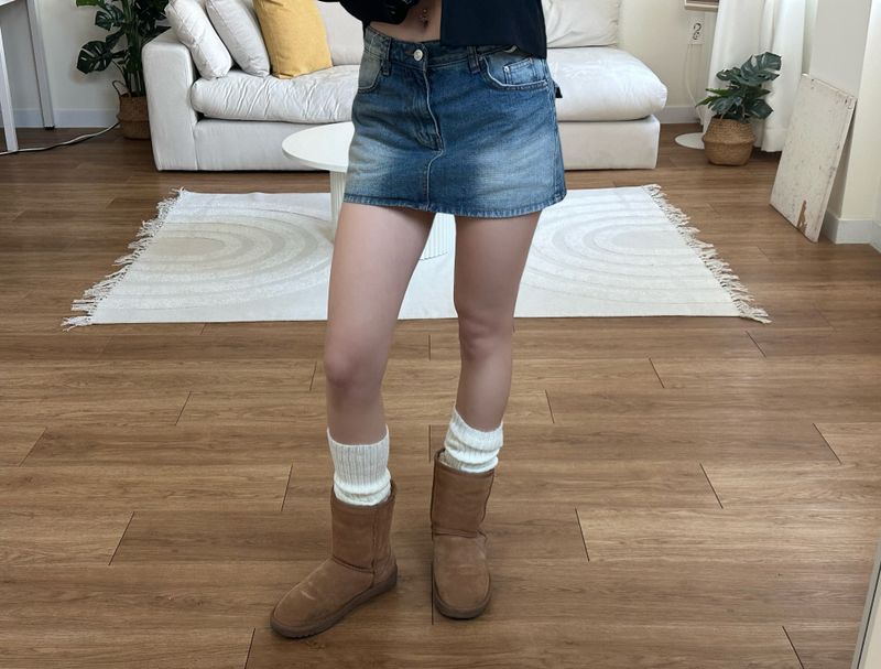 vintage denim skirt