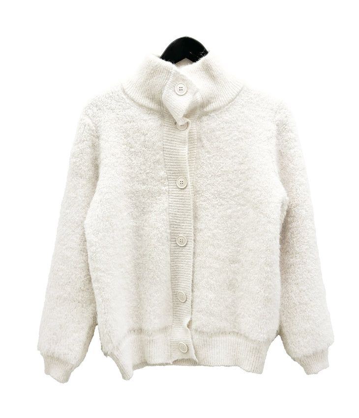Ketone High Neck Button Cardigan