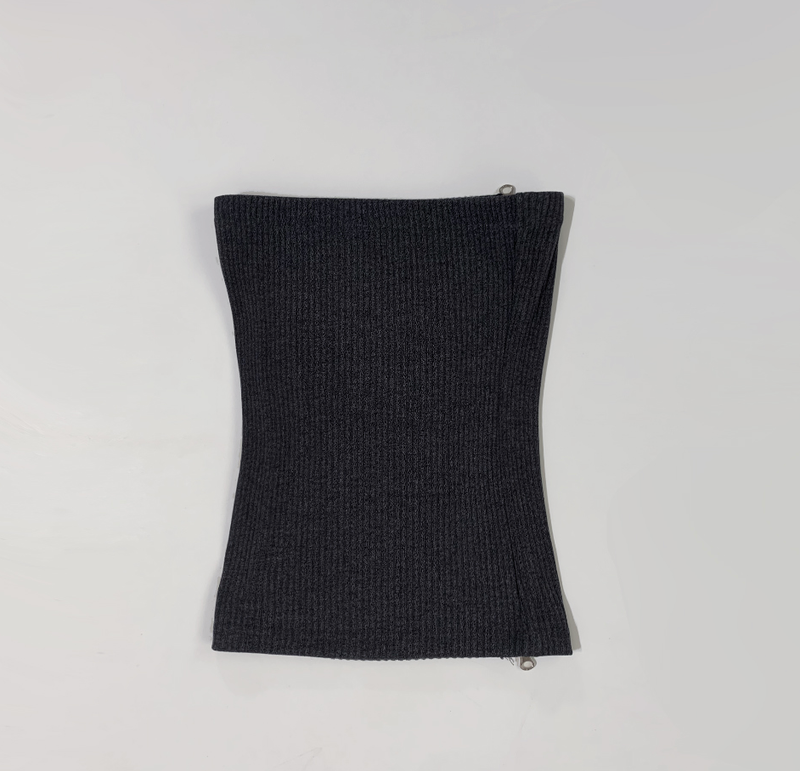 Doppen Zipper Tube Top (gray)