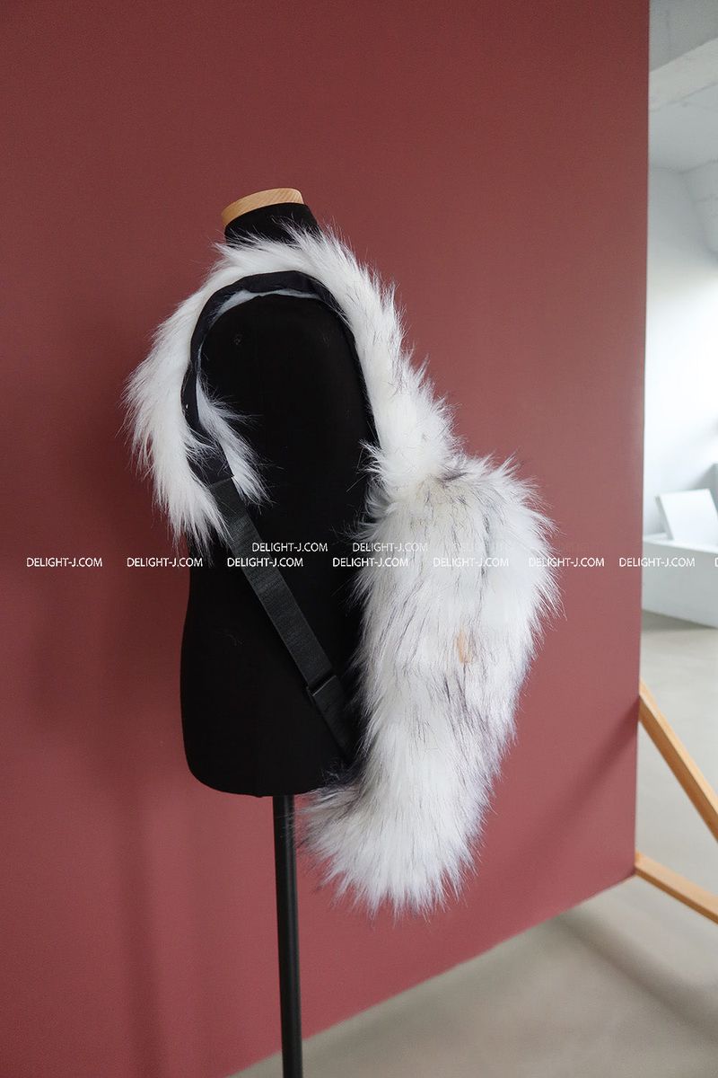 Raccoon Fake Fur Backpack