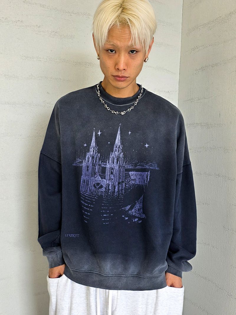 VENTIQUE Castle sweatshirt 2color