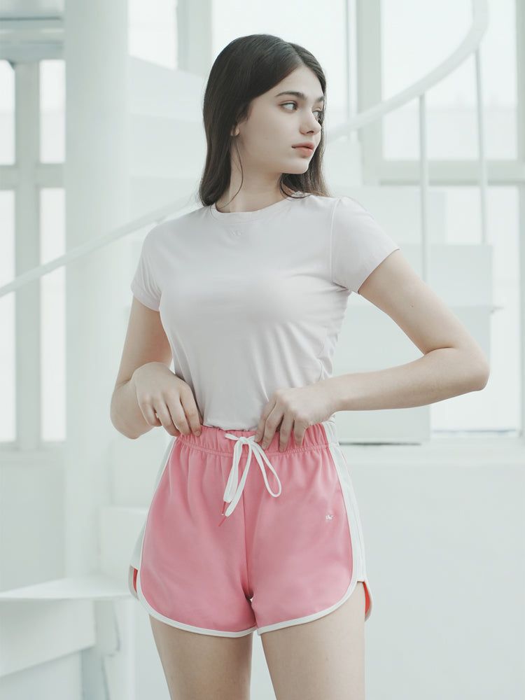 P1010 MESH DOLPHIN PANTS_PINK