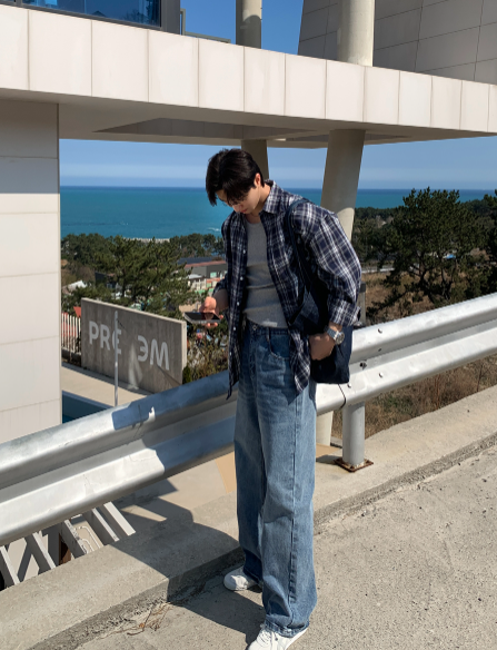 Kuiper Overfit Simple Pocket Check Shirt